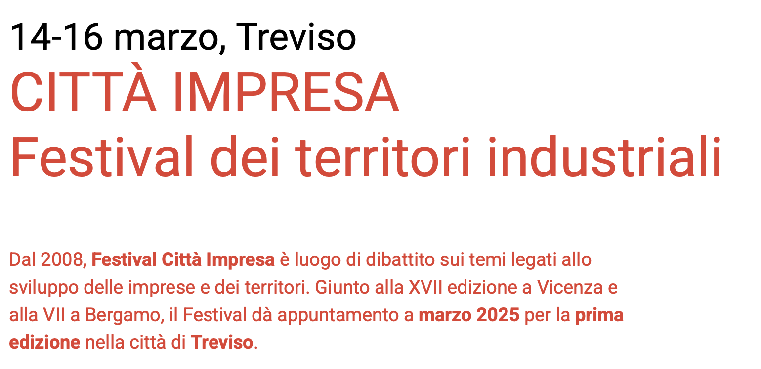 Città Impresa -  Festival dei territori industriali